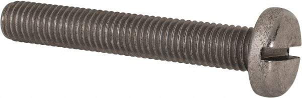 Value Collection - M10x1.50 Metric Coarse, 65mm Length Under Head Slotted Drive Machine Screw - Pan Head, Grade 316 & A4 Stainless Steel, Uncoated, Without Washer - Industrial Tool & Supply