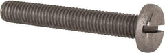 Value Collection - M10x1.50 Metric Coarse, 65mm Length Under Head Slotted Drive Machine Screw - Pan Head, Grade 316 & A4 Stainless Steel, Uncoated, Without Washer - Industrial Tool & Supply