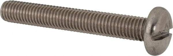 Value Collection - M10x1.50 Metric Coarse, 70mm Length Under Head Slotted Drive Machine Screw - Pan Head, Grade 316 & A4 Stainless Steel, Uncoated, Without Washer - Industrial Tool & Supply