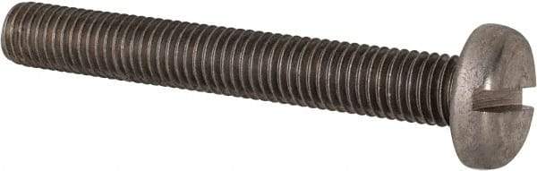 Value Collection - M10x1.50 Metric Coarse, 75mm Length Under Head Slotted Drive Machine Screw - Pan Head, Grade 316 & A4 Stainless Steel, Uncoated, Without Washer - Industrial Tool & Supply
