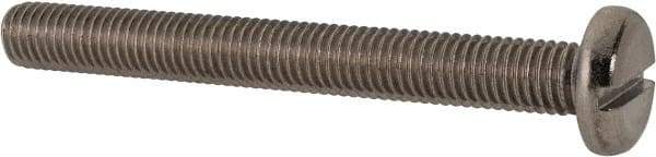 Value Collection - M10x1.50 Metric Coarse, 90mm Length Under Head Slotted Drive Machine Screw - Pan Head, Grade 316 & A4 Stainless Steel, Uncoated, Without Washer - Industrial Tool & Supply
