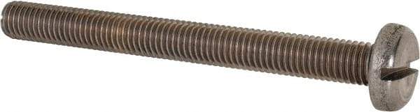 Value Collection - M10x1.50 Metric Coarse, 100mm Length Under Head Slotted Drive Machine Screw - Pan Head, Grade 316 & A4 Stainless Steel, Uncoated, Without Washer - Industrial Tool & Supply