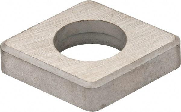 Made in USA - 1" Inscribed Circle, Diamond (Shape) Shim for Indexables - Carbide, 1/8" Thick, CSN Shim Style, Negative Rake - Industrial Tool & Supply