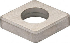 Made in USA - 1" Inscribed Circle, Diamond (Shape) Shim for Indexables - Carbide, 1/8" Thick, CSN Shim Style, Negative Rake - Industrial Tool & Supply