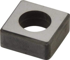 Made in USA - 1/2" Inscribed Circle, Square Shim for Indexables - Carbide, 3/16" Thick, ISSN Shim Style, Negative Rake - Industrial Tool & Supply