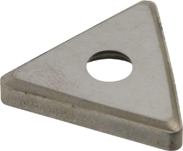 Made in USA - 1/2" Inscribed Circle, Triangle Shim for Indexables - Carbide, 1/8" Thick, SM Shim Style, Negative Rake - Industrial Tool & Supply