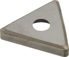 Made in USA - 1/2" Inscribed Circle, Triangle Shim for Indexables - Carbide, 1/8" Thick, SM Shim Style, Negative Rake - Industrial Tool & Supply