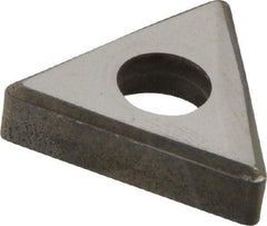 Made in USA - 1/2" Inscribed Circle, Triangle Interchangeable Head Shim for Indexables - Carbide, 3/16" Thick, SM Shim Style, Negative Rake, Left Hand, Right Hand Cut - Industrial Tool & Supply