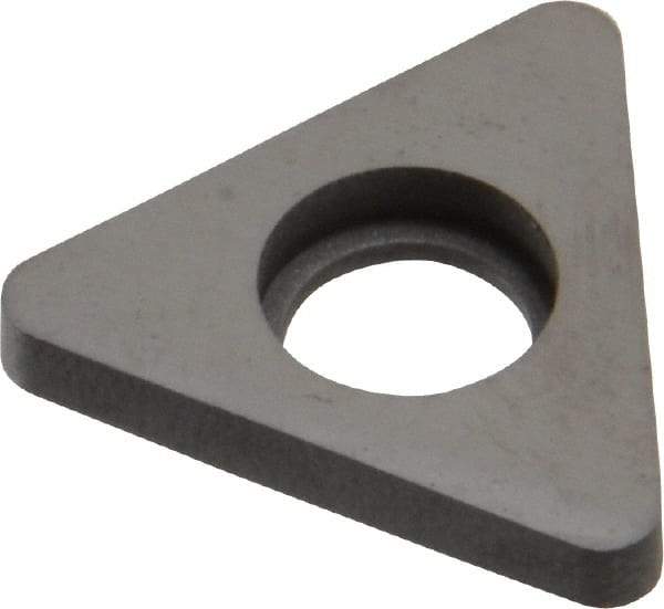 Made in USA - 1/2" Inscribed Circle, Triangle Shim for Indexables - Carbide, 1/8" Thick, STN Shim Style, Negative Rake - Industrial Tool & Supply