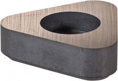 Made in USA - 1/2" Inscribed Circle, Triangle Shim for Indexables - Carbide, 3/16" Thick, TSN Shim Style, Negative Rake - Industrial Tool & Supply