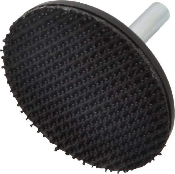3M - 2" Diam Hook & Loop Disc Backing Pad - 1/4" Shank Diam, Firm Density, 23,000 RPM - Industrial Tool & Supply