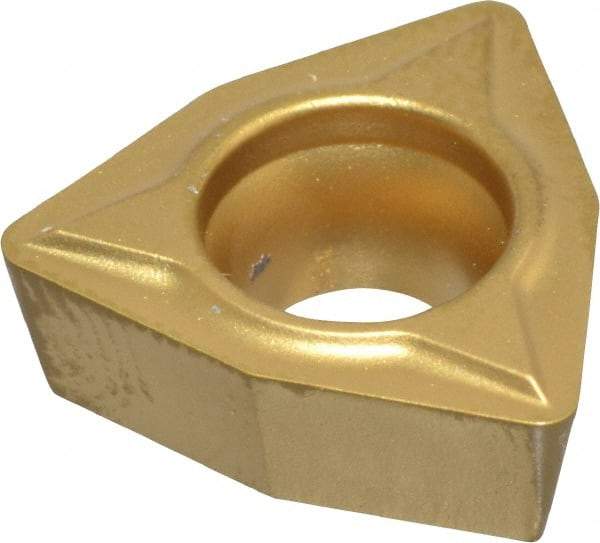 Kennametal - WPMT32.52 LF Grade KC850 Carbide Turning Insert - TiC/TiCN/TiN Finish, 80° Trigon, 3/8" Inscr Circle, 5/32" Thick, 1/32" Corner Radius - Industrial Tool & Supply