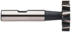 Interstate - 7/8" Diam x 7/32" Face Width, High Speed Steel, 10 Teeth, Shank Connection Woodruff Keyseat Cutter - Uncoated, 2-7/32" OAL x 1/2" Shank, Staggered Teeth, ANSI 707, Old Standard 12 - Industrial Tool & Supply