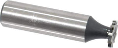 Interstate - 1/2" Diam x 1/16" Face Width, High Speed Steel, 8 Teeth, Shank Connection Woodruff Keyseat Cutter - Uncoated, 2-1/16" OAL x 1/2" Shank, Straight Teeth, ANSI 204, Old Standard 1 - Industrial Tool & Supply