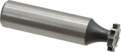Interstate - 1/2" Diam x 3/32" Face Width, High Speed Steel, 8 Teeth, Shank Connection Woodruff Keyseat Cutter - Uncoated, 2-3/32" OAL x 1/2" Shank, Straight Teeth, ANSI 304, Old Standard 2 - Industrial Tool & Supply