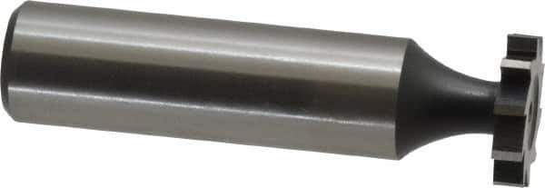 Interstate - 5/8" Diam x 1/8" Face Width, High Speed Steel, 8 Teeth, Shank Connection Woodruff Keyseat Cutter - Uncoated, 2-1/8" OAL x 1/2" Shank, Straight Teeth, ANSI 405, Old Standard 5 - Industrial Tool & Supply