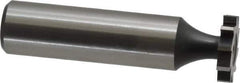 Interstate - 5/8" Diam x 1/8" Face Width, High Speed Steel, 8 Teeth, Shank Connection Woodruff Keyseat Cutter - Uncoated, 2-1/8" OAL x 1/2" Shank, Straight Teeth, ANSI 405, Old Standard 5 - Industrial Tool & Supply
