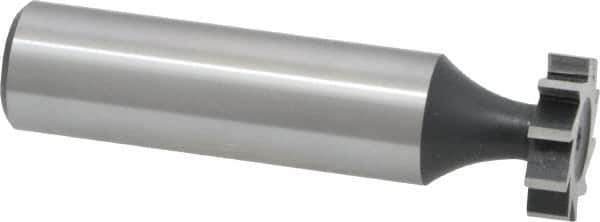 Interstate - 5/8" Diam x 5/32" Face Width, High Speed Steel, 8 Teeth, Shank Connection Woodruff Keyseat Cutter - Uncoated, 2-5/32" OAL x 1/2" Shank, Straight Teeth, ANSI 505, Old Standard 6 - Industrial Tool & Supply