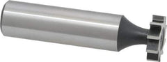 Interstate - 5/8" Diam x 5/32" Face Width, High Speed Steel, 8 Teeth, Shank Connection Woodruff Keyseat Cutter - Uncoated, 2-5/32" OAL x 1/2" Shank, Straight Teeth, ANSI 505, Old Standard 6 - Industrial Tool & Supply