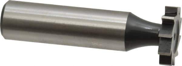 Interstate - 3/4" Diam x 5/32" Face Width, High Speed Steel, 10 Teeth, Shank Connection Woodruff Keyseat Cutter - Uncoated, 2-5/32" OAL x 1/2" Shank, Straight Teeth, ANSI 506, Old Standard 8 - Industrial Tool & Supply
