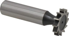 Interstate - 7/8" Diam x 5/32" Face Width, High Speed Steel, 10 Teeth, Shank Connection Woodruff Keyseat Cutter - Uncoated, 2-5/32" OAL x 1/2" Shank, Straight Teeth, ANSI 507, Old Standard 10 - Industrial Tool & Supply