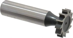 Interstate - 7/8" Diam x 3/16" Face Width, High Speed Steel, 10 Teeth, Shank Connection Woodruff Keyseat Cutter - Uncoated, 2-3/16" OAL x 1/2" Shank, Straight Teeth, ANSI 607, Old Standard 11 - Industrial Tool & Supply