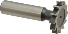 Interstate - 1-1/8" Diam x 3/16" Face Width, High Speed Steel, 12 Teeth, Shank Connection Woodruff Keyseat Cutter - Uncoated, 2-3/16" OAL x 1/2" Shank, Straight Teeth, ANSI 609, Old Standard 16 - Industrial Tool & Supply