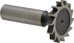 Interstate - 1-1/4" Diam x 3/16" Face Width, High Speed Steel, 14 Teeth, Shank Connection Woodruff Keyseat Cutter - Uncoated, 2-3/16" OAL x 1/2" Shank, Straight Teeth, ANSI 610, Old Standard 19 - Industrial Tool & Supply