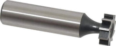 Interstate - 5/8" Diam x 3/16" Face Width, High Speed Steel, 8 Teeth, Shank Connection Woodruff Keyseat Cutter - Uncoated, 2-3/16" OAL x 1/2" Shank, Straight Teeth, ANSI 605, Old Standard 61 - Industrial Tool & Supply