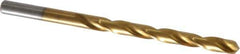 Chicago-Latrobe - 15/64" 135° High Speed Steel Jobber Drill - TiN Finish, Right Hand Cut, Spiral Flute, Straight Shank, 3-7/8" OAL, Split Point - Industrial Tool & Supply