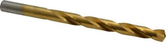 Chicago-Latrobe - 11/32" 135° High Speed Steel Jobber Drill - TiN Finish, Right Hand Cut, Spiral Flute, Straight Shank, 4-3/4" OAL, Split Point - Industrial Tool & Supply