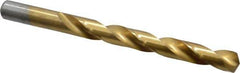 Chicago-Latrobe - 29/64" 135° High Speed Steel Jobber Drill - TiN Finish, Right Hand Cut, Spiral Flute, Straight Shank, 5-5/8" OAL, Split Point - Industrial Tool & Supply