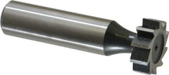 Interstate - 3/4" Diam x 1/4" Face Width, High Speed Steel, 10 Teeth, Shank Connection Woodruff Keyseat Cutter - Uncoated, 2-1/4" OAL x 1/2" Shank, Straight Teeth, ANSI 806, Old Standard 91 - Industrial Tool & Supply