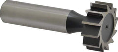 Interstate - 1" Diam x 3/8" Face Width, High Speed Steel, 12 Teeth, Shank Connection Woodruff Keyseat Cutter - Uncoated, 2-3/8" OAL x 1/2" Shank, Straight Teeth, ANSI 1208, Old Standard 152 - Industrial Tool & Supply