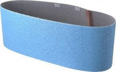 Norton - 4" Wide x 24" OAL, 50 Grit, Zirconia Alumina Abrasive Belt - Zirconia Alumina, Coarse, Coated, Y Weighted Cloth Backing, Series 3X - Industrial Tool & Supply
