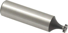Interstate - 1/4" Diam x 1/16" Face Width, High Speed Steel, 6 Teeth, Shank Connection Woodruff Keyseat Cutter - Uncoated, 2-1/16" OAL x 1/2" Shank, Straight Teeth, ANSI 202, Old Standard 201 - Industrial Tool & Supply