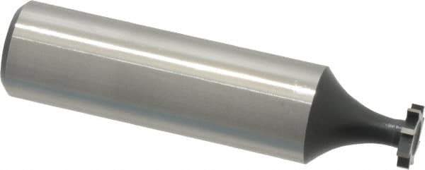 Interstate - 5/16" Diam x 1/16" Face Width, High Speed Steel, 6 Teeth, Shank Connection Woodruff Keyseat Cutter - Uncoated, 2-1/16" OAL x 1/2" Shank, Straight Teeth, ANSI 202-1/2, Old Standard 206 - Industrial Tool & Supply