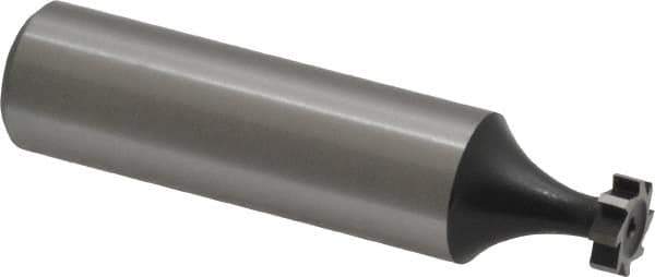 Interstate - 5/16" Diam x 3/32" Face Width, High Speed Steel, 6 Teeth, Shank Connection Woodruff Keyseat Cutter - Uncoated, 2-3/32" OAL x 1/2" Shank, Straight Teeth, ANSI 302-1/2, Old Standard 207 - Industrial Tool & Supply