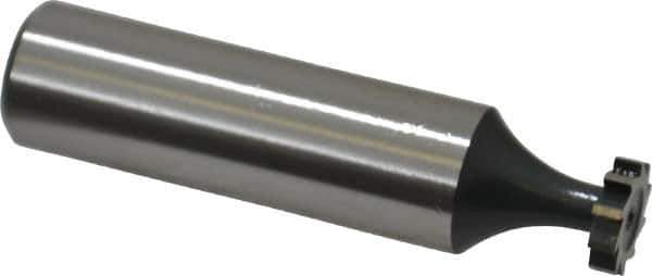 Interstate - 3/8" Diam x 3/32" Face Width, High Speed Steel, 6 Teeth, Shank Connection Woodruff Keyseat Cutter - Uncoated, 2-3/32" OAL x 1/2" Shank, Straight Teeth, ANSI 303, Old Standard 212 - Industrial Tool & Supply