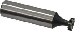 Interstate - 3/8" Diam x 3/32" Face Width, High Speed Steel, 6 Teeth, Shank Connection Woodruff Keyseat Cutter - Uncoated, 2-3/32" OAL x 1/2" Shank, Straight Teeth, ANSI 303, Old Standard 212 - Industrial Tool & Supply