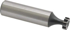 Interstate - 3/8" Diam x 1/8" Face Width, High Speed Steel, 6 Teeth, Shank Connection Woodruff Keyseat Cutter - Uncoated, 2-1/8" OAL x 1/2" Shank, Straight Teeth, ANSI 403, Old Standard 213 - Industrial Tool & Supply