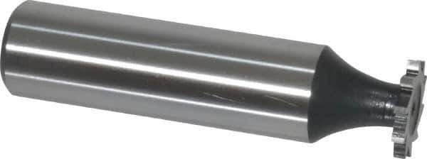Interstate - 1/2" Diam x 1/16" Face Width, Cobalt, 10 Teeth, Shank Connection Woodruff Keyseat Cutter - Uncoated, 2-1/16" OAL x 1/2" Shank, Straight Teeth, ANSI 204, Old Standard 1 - Industrial Tool & Supply