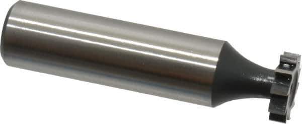 Interstate - 1/2" Diam x 1/8" Face Width, Cobalt, 10 Teeth, Shank Connection Woodruff Keyseat Cutter - Uncoated, 2-1/8" OAL x 1/2" Shank, Straight Teeth, ANSI 404, Old Standard 3 - Industrial Tool & Supply