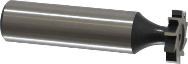 Interstate - 5/8" Diam x 1/8" Face Width, Cobalt, 8 Teeth, Shank Connection Woodruff Keyseat Cutter - Uncoated, 2-1/8" OAL x 1/2" Shank, Straight Teeth, ANSI 405, Old Standard 5 - Industrial Tool & Supply