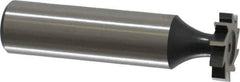 Interstate - 5/8" Diam x 1/8" Face Width, Cobalt, 8 Teeth, Shank Connection Woodruff Keyseat Cutter - Uncoated, 2-1/8" OAL x 1/2" Shank, Straight Teeth, ANSI 405, Old Standard 5 - Industrial Tool & Supply