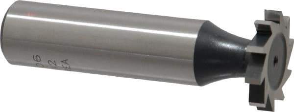 Interstate - 3/4" Diam x 1/8" Face Width, Cobalt, 10 Teeth, Shank Connection Woodruff Keyseat Cutter - Uncoated, 2-1/8" OAL x 1/2" Shank, Straight Teeth, ANSI 406, Old Standard 7 - Industrial Tool & Supply