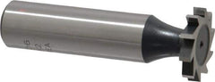 Interstate - 3/4" Diam x 1/8" Face Width, Cobalt, 10 Teeth, Shank Connection Woodruff Keyseat Cutter - Uncoated, 2-1/8" OAL x 1/2" Shank, Straight Teeth, ANSI 406, Old Standard 7 - Industrial Tool & Supply