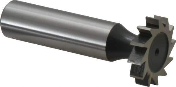Interstate - 7/8" Diam x 3/16" Face Width, Cobalt, 10 Teeth, Shank Connection Woodruff Keyseat Cutter - Uncoated, 2-3/16" OAL x 1/2" Shank, Straight Teeth, ANSI 607, Old Standard 11 - Industrial Tool & Supply