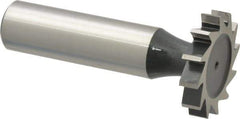 Interstate - 1" Diam x 3/16" Face Width, Cobalt, 12 Teeth, Shank Connection Woodruff Keyseat Cutter - Uncoated, 2-3/16" OAL x 1/2" Shank, Straight Teeth, ANSI 608, Old Standard 13 - Industrial Tool & Supply