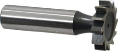 Interstate - 1" Diam x 7/32" Face Width, Cobalt, 12 Teeth, Shank Connection Woodruff Keyseat Cutter - Uncoated, 2-7/32" OAL x 1/2" Shank, Straight Teeth, ANSI 708, Old Standard 14 - Industrial Tool & Supply